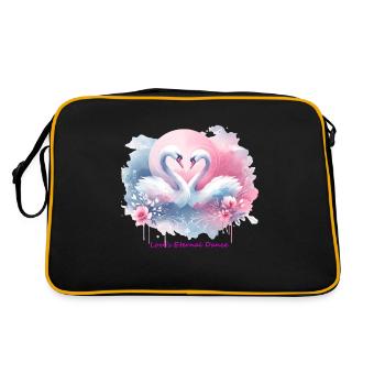 Swans of Serenade : Love s Eternal Dance - Retro Bag - black/gold - Back