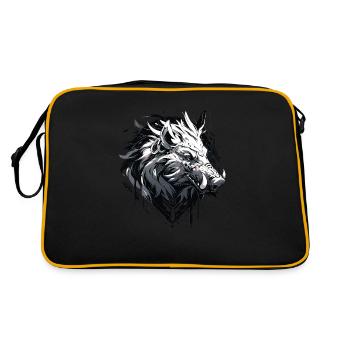 Mecha Animal : tigre, loup, renard, dinosaure, - Sac Retro - noir/or - Dos