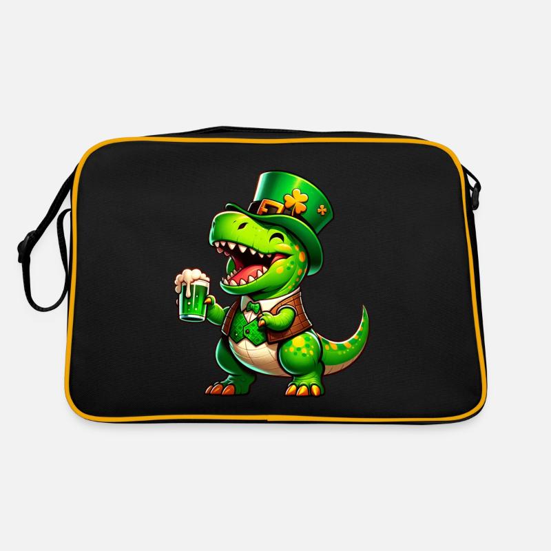 St. Patrick's Day T-Rex Beer Funny Party Shirt Retro Bag