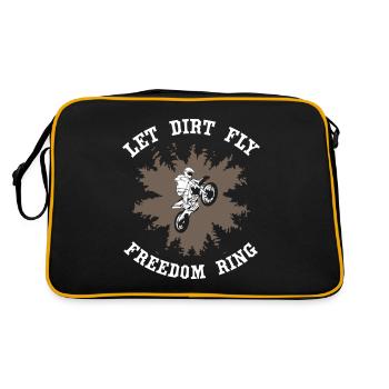 Let Dirt Fly Freedom Ring Motocross - Sac Retro - noir/or - Dos