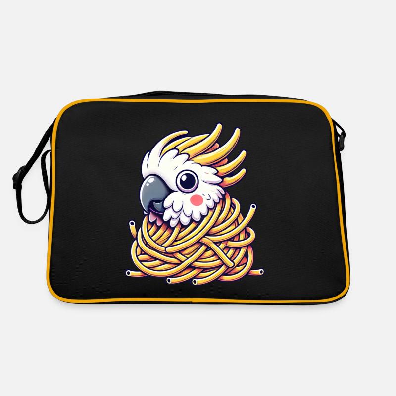 Oiseau mignon Cacatoès Oiseau de paradis Spaghetti Monster Sac Retro