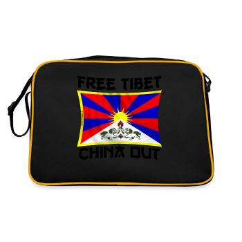 free Tibet - Sac Retro - noir/or - Dos