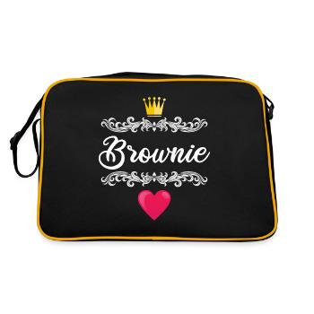 Brownie Blondie cheveux couleur cheveux idée de cadeau - Sac Retro - noir/or - Dos
