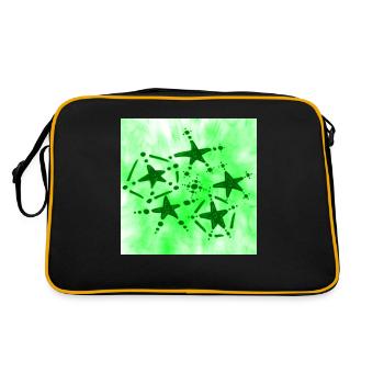 5 STARS SMILING GREEN - Retro Bag - black/gold - Back