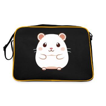 Mignon Cartoon Hamster Love Pet 10 - Sac Retro - noir/or - Dos