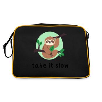 Take It Slow - Retro Bag - black/gold - Back