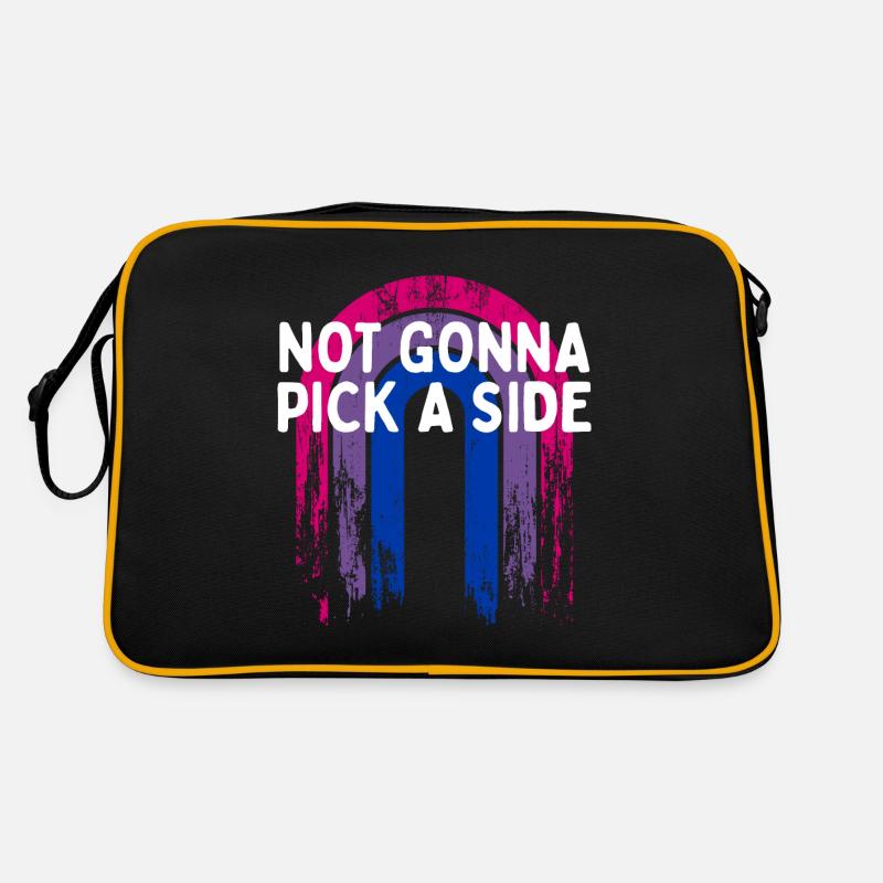Not Gonna Pick a Side Bisexual LGBTQ Bi Pride Retro Tasche