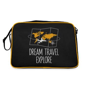 Voyage de rêve Explorez l’exploration touristique du voyageur - Sac Retro - noir/or - Dos