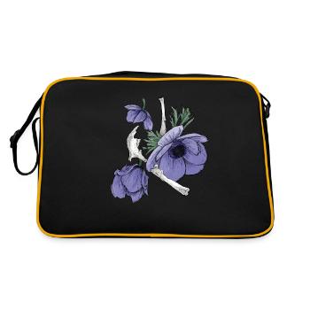 Flowers and bones - Retro Bag - black/gold - Back