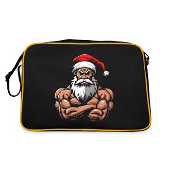 Santa Claus Muscles Bodybuilding - Retro Bag - black/gold - Back