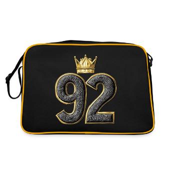 92 Nombre Couronne - Sac Retro - noir/or - Dos