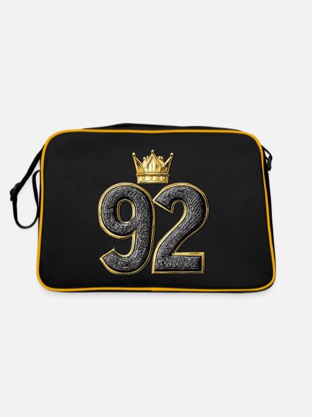 92 Number Krone - Retro Bag - black/gold - Back