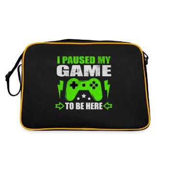 I Paused My Game To Be Here - Retro Bag - black/gold - Back