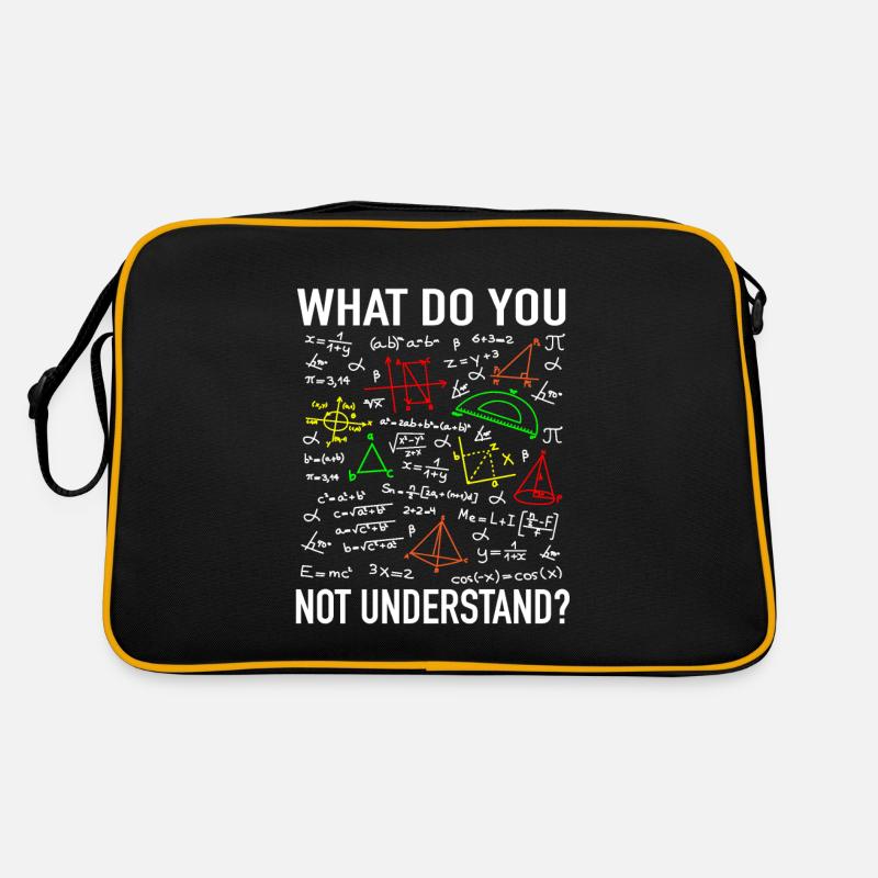 Mathe Lehre Mathelehrer Pysiker Schüler Professor Retro Tasche