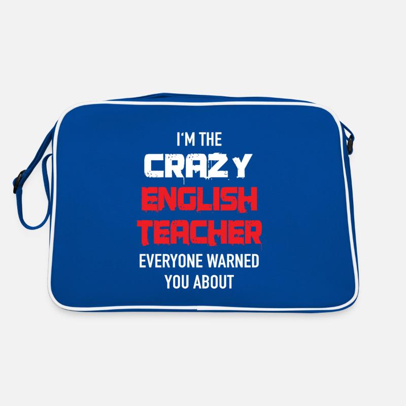 Crazy English Teacher Englischlehrer Geschenkidee Retro Tasche