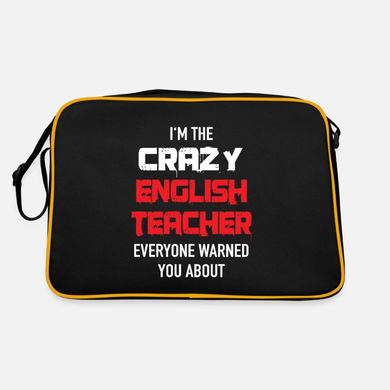 Idée de cadeau professeur d'anglais fou Sac Retro