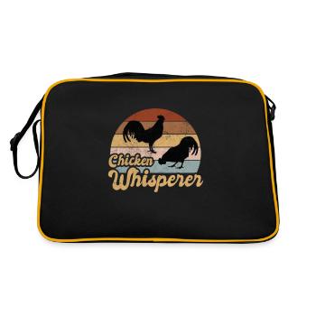 Chicken Whisperer Farmer Chicken Farm Chicken Coop - Retro Bag - black/gold - Back