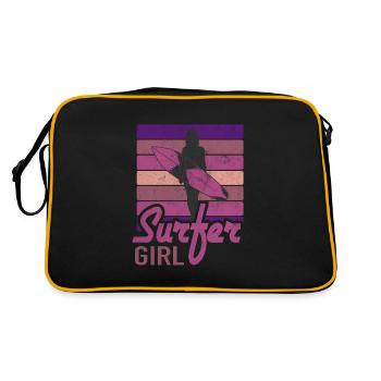 Surfer Girl Surf Club Surfing Waves - Retro Bag - black/gold - Back