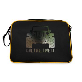 Jeep One Life, vivez-la - Sac Retro - noir/or - Dos