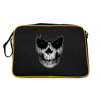 Skull Red Eyes - Skull Horror Skull Biker - Sac Retro - noir/or - Dos