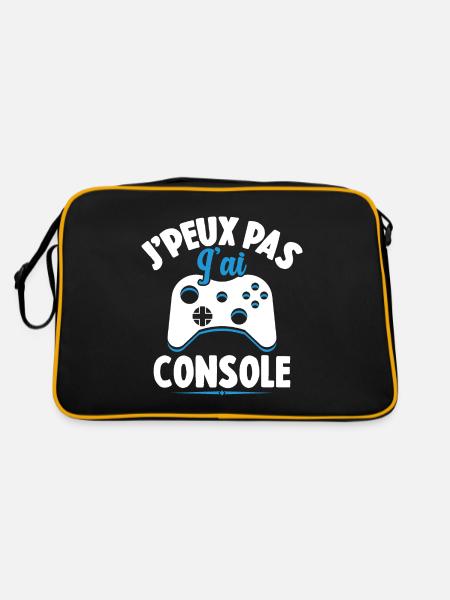 Je Peux Pas J'ai Console Cadeau Gamer - Sac Retro - noir/or - Dos