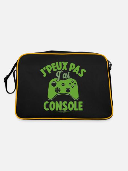 Je Peux Pas J'ai Console Cadeau Gamer - Sac Retro - noir/or