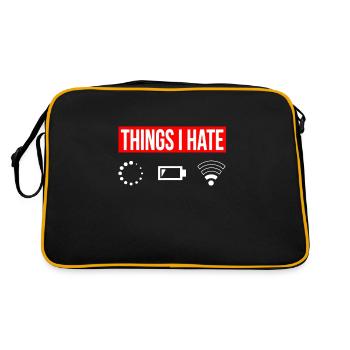 Things I Hate - I Hate - Wlan Battery Loading Network - Retro Bag - black/gold - Back