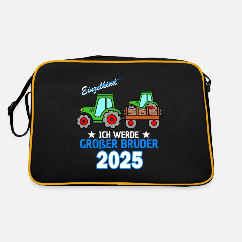 Ich Werde Großer Bruder 2025 - Geburt Sohn Traktor Retro Tasche