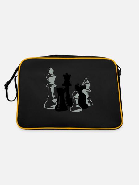 échecs - Sac Retro - noir/or - Dos