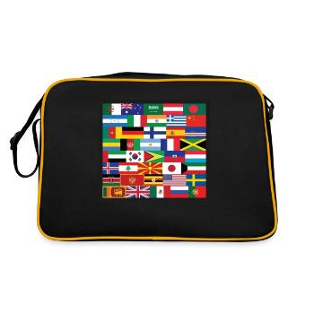 Flags of the World - Retro Bag - black/gold - Back