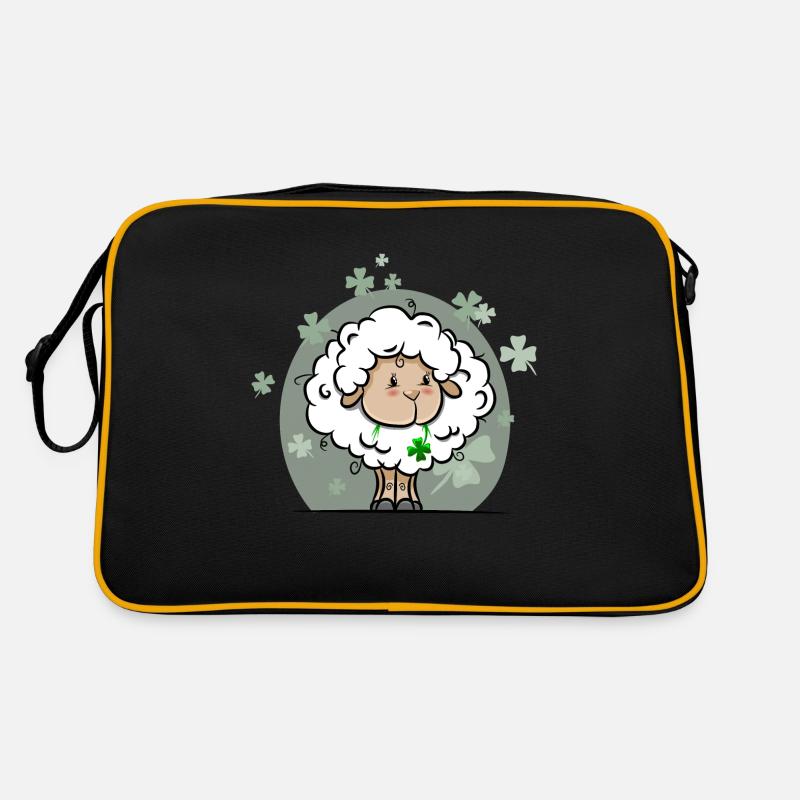 Sheep with cloverleaf Retro Bag