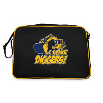 I Love Diggers - Retro Bag - black/gold - Back