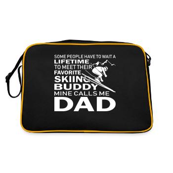 Ski copain mine m'appeler papa - Sac Retro - noir/or - Dos