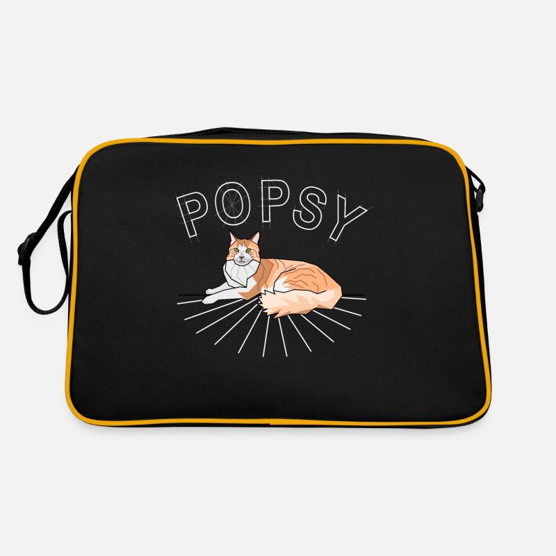 rote Katze - Popsy Retro Tasche