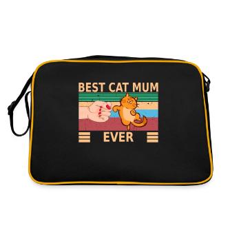 Cat Friend - Best Cat Mum Ever - Retro Bag - black/gold - Back