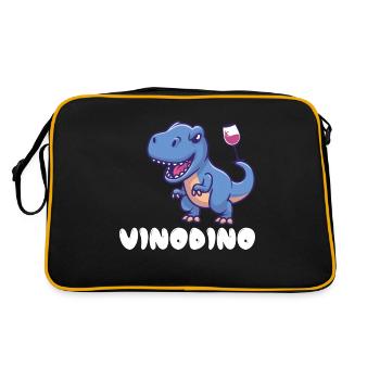 Vinodino vin cadeau vinosaure fête alcool - Sac Retro - noir/or - Dos