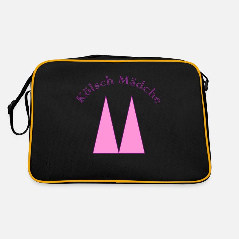 Kölsche Mädche - Retro Tasche - Schwarz/Gold