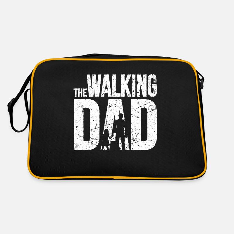 THE WALKING DAD - Daddy ist der Beste - Retro Tasche - Schwarz/Gold