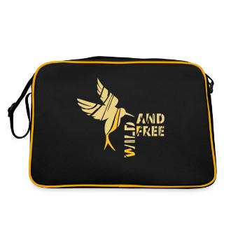 GOWILD Zebravogel - Kolibristyle - Retro Tasche - Schwarz/Gold - Hinten