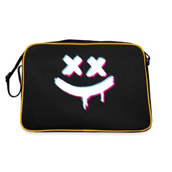 Smiley Smile Glitch Evil - Retro Bag - black/gold - Back