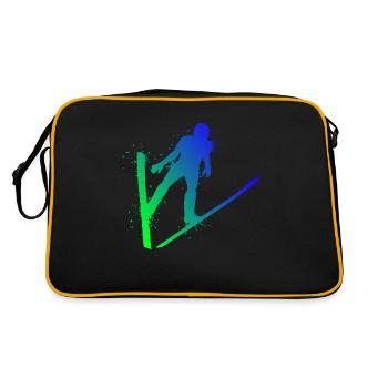 Ski jumping Ski flying Winter sports Ski jumpers - Retro Bag - black/gold - Back