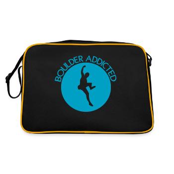 Bouldern Klettern Climbing - Retro Tasche - Schwarz/Gold - Hinten