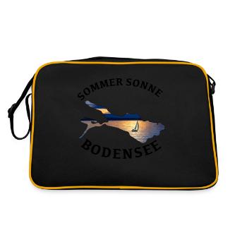 Bodensee - Retro Tasche - Schwarz/Gold - Hinten