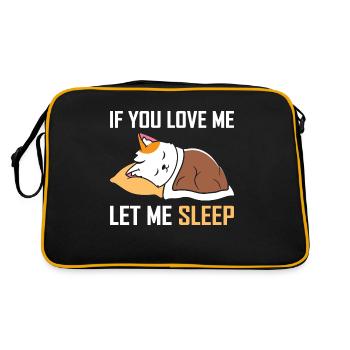 If you love me let me sleep - Retro Bag - black/gold - Back