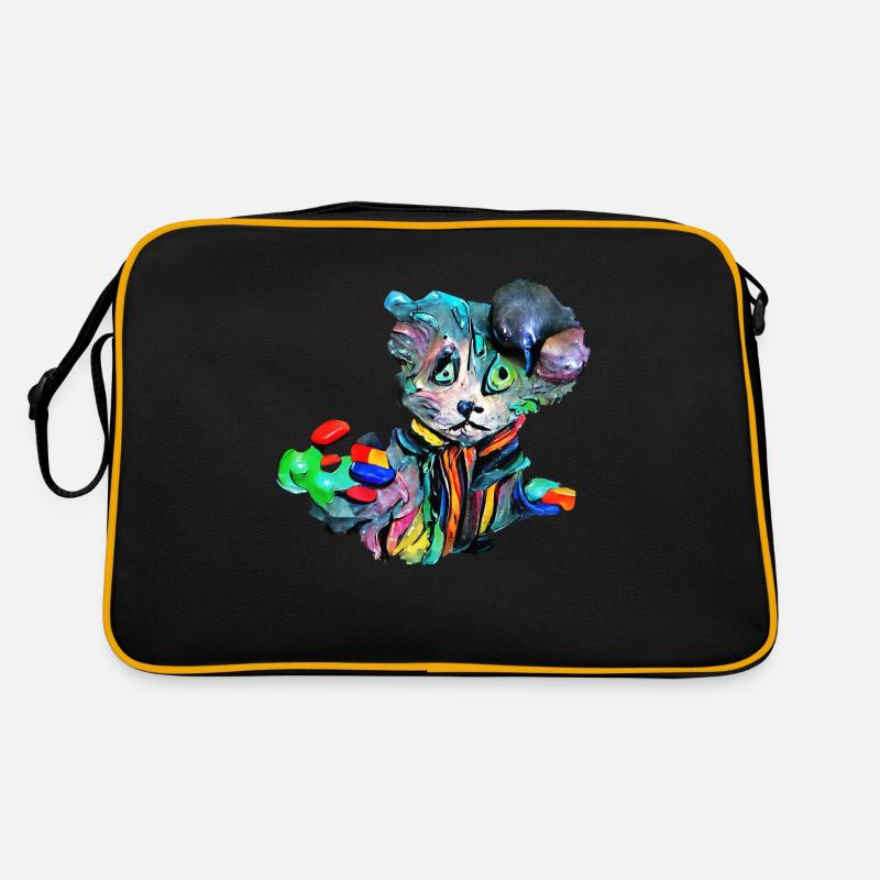 Chat coloré Sac Retro