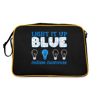 Autism Struggle Education Autistic Autistic Puzzle - Retro Bag - black/gold - Back