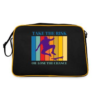 Take the risk or lose the chance - Retro Bag - black/gold - Back