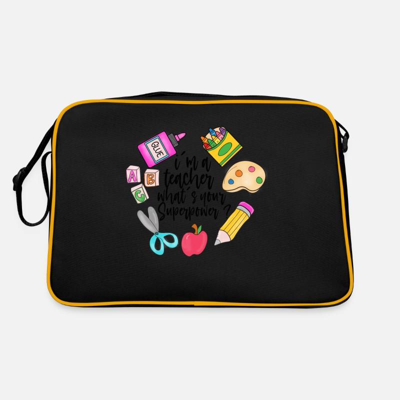 Enseignants Enseignants École Enseignants Personnel enseignant Sac Retro