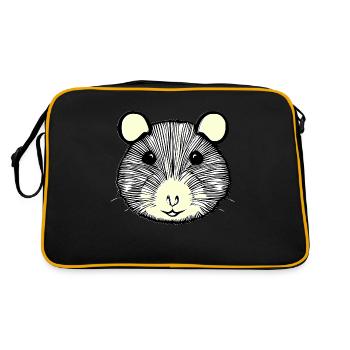 Hamster mignon animal rongeur animaux drôle animal 6 - Sac Retro - noir/or - Dos