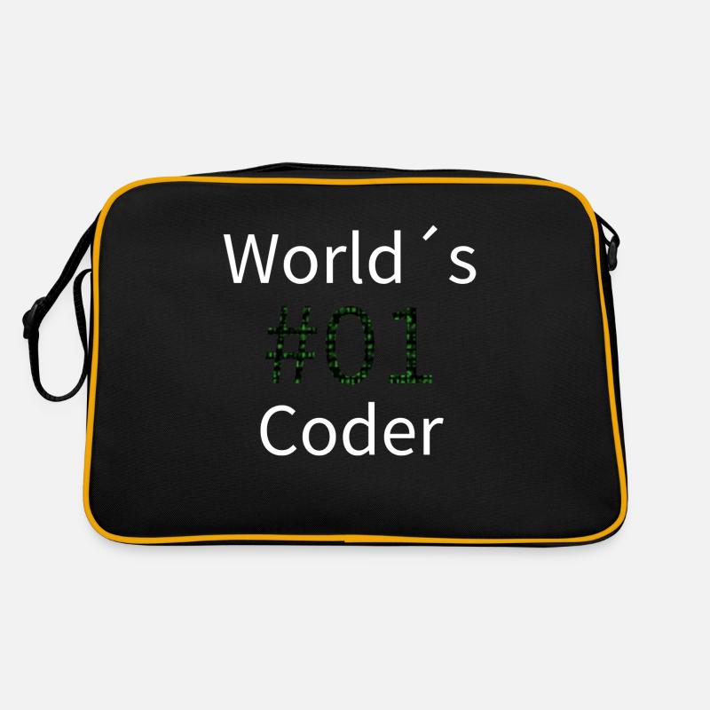 Worlds 01 Coder - Retro Tasche - Schwarz/Gold
